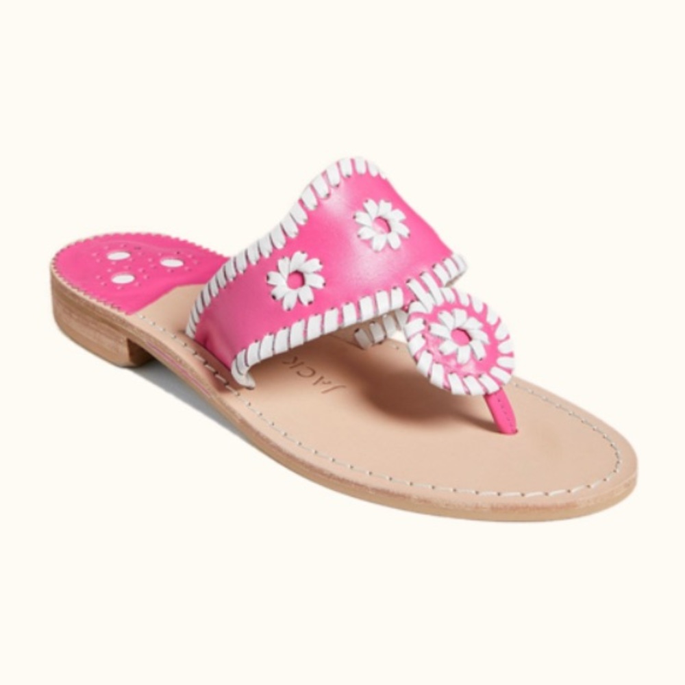 Magenta Heritage Jacks Flat Sandal, Size 9M